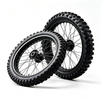 Juego de Ruedas Tubeless CNC Plateadas Supermoto de 17 Pulgadas para Sur-Ron X260 Light Bee, 1.60x17 2.15x17
