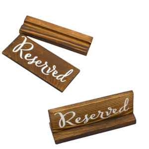 Letreros reservados de madera para bodas, eventos especiales y restaurantes - Product Image 1