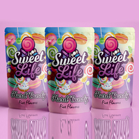 Sachet refermable personnalisé avec fermeture éclair pour noix, bonbons, biscuits, snacks – Emballage plastique souple à fond plat