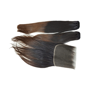 Vente en gros 100% pleine cuticule Double dessiné Remy cheveux humains kératine brun pointe couleur Extensions de cheveux - Product Image 1