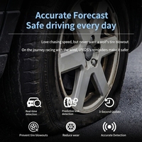 Capteur TPMS universel compatible Toyota Honda avec écran LCD numérique intégré, système d'alarme de surveillance de la pression des pneus (TPMS)