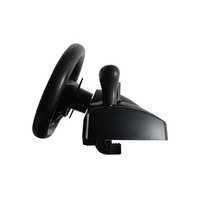 Volant de jeu vidéo de course multiplateforme OEM/ODM 7 en 1 avec moteur à vibrations, rotation à 270°, connexion filaire, design ergonomique