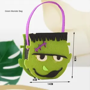 Sac drôle de feutre de citrouille de magicien pour Halloween sac de bonbons pour enfants pour accessoire de Festival pour le Ramadan nouvel an - Product Image 3