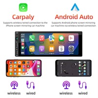 Estéreo para Auto de Un Solo DIN, CarPlay Inalámbrico, Android Auto, USB, Compatible con MP3/WAV/FLAC, 1 Año de Garantía, Ajuste Universal