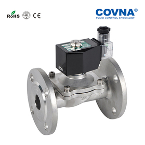 Válvula Solenoide de Agua COVNA Normalmente Cerrada de 3 Pulgadas, 12V CC, Tipo Brida de Acero Inoxidable - Product Image 2