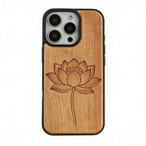 Coque de téléphone en bois gravée au laser, vente en gros, coque de luxe vierge personnalisable en stock pour <span class=keywords><strong>iPhone</strong></span> 17 16 15 14 <span class=keywords><strong>13</strong></span> 12 11 Pro Max - Product Image 1