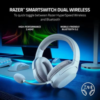 Audífonos Originales Razer Barracuda X Inalámbricos para Juegos, Auriculares Inalámbricos Dobles de 2.4GHz con Micrófono Desmontable