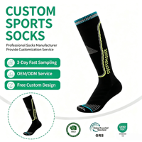 Chaussettes de compression pour soulager la fatigue des jambes, sport, voyage, vol, respirantes, anti-œdème, OEM personnalisées, bas de compression