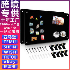 Popular Cross-Border E-Commerce Black Magnetic Wall Panel Metal Display Board for Magnetic <b>Sticky</b> Notes Photos <b>Letter</b> Boards - Product Image 3