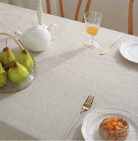 Nappe en polyester de couleur unie pour salle à manger, usage domestique, nappe rectangulaire pour table basse
