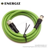 Elektrischer M12 Gewindestecker Männlich Weiblich 4-polig 5-polig 8-polig 12-polig M12 Stromkabel mit Netzwerkverbindung