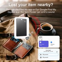 Traceur GPS universel pour portefeuille, compatible Android et iOS, avec fonction de localisation et de suivi, compatible avec l'application Localiser (Find My)