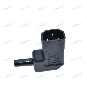 อะแดปเตอร์ขั้วต่อสายไฟ C14 90องศา IEC 250V/10A ซ็อกเก็ตปลั๊กไฟฟ้ากระแสสลับ C14ตัวผู้แบบถอดเปลี่ยนได้ - Product Image 4