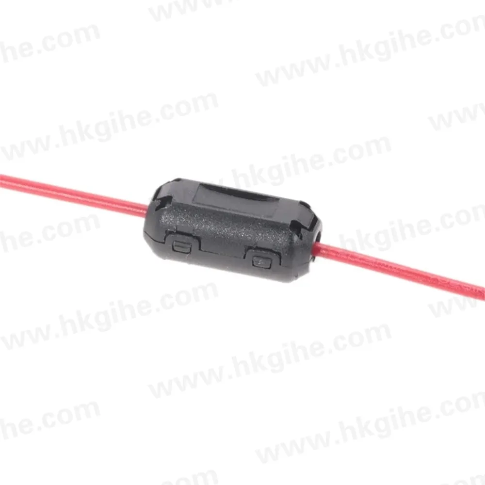 Hot Sales 3.5MM schwarzer Kunststoff clip auf RFI EMI Noise Suppressor Kabel Ferrit kern filter Abnehmbar auf Lager