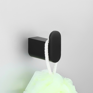 Hiện đại 6-Piece phụ kiện phòng tắm Set xu hướng màu đen mờ Chrome PVD 304 thép không gỉ khăn Rack Bar móc giữ giấy - Product Image 3