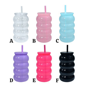 16oz acrílico transparente al aire libre Drinkware <span class=keywords><strong>gusano</strong></span> Caterpillar botella de agua tapa paja logotipo personalizado para niños Camping <span class=keywords><strong>bebida</strong></span> directa - Product Image 2