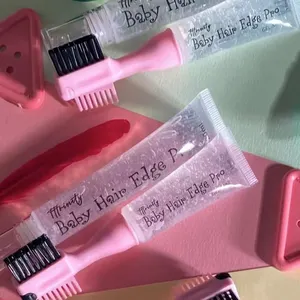 2023 Private Label Haarlijm Borstel Haargel 3 In 1 Waterdichte Baby Haar Rand Controle Voor Zwarte Vrouwen