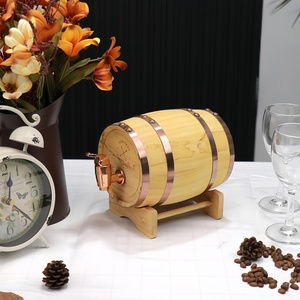 Fût en chêne avec support, fût à whisky en bois vintage, distributeur de bière, tequila, rhum, whisky, fûts pour la fabrication de vin - Product Image 3