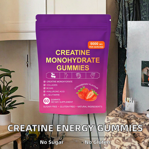 Hot Selling Creatine Monohydrate Gummies Collagen BCAAS Hyaluronic Acid Vitamins Energy <b>Sugar</b> Free Creatine Pregnant Women - Product Image 2