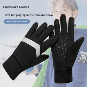 <strong>Children's</strong> <strong>Gloves</strong> Winter Velvet Warm Reflective Sports Cycling Non-slip for Primary School Students - Product Image 1