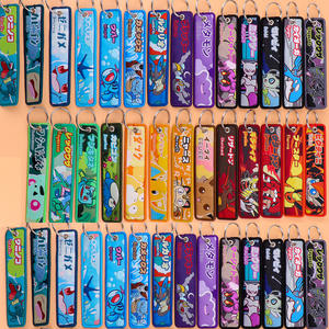Vente en gros de porte-clés en tissu brodé classique de style japonais, avec motif de monstres Pokémon, porte-clés en tissu, porte-clés en tissu - Product Image 1