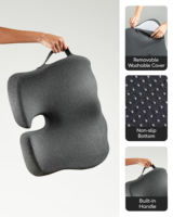 Coussin de siège orthopédique en mousse à mémoire de forme ergonomique pour soulager les douleurs au coccyx, aux fesses, lavable pour chaise de bureau, voiture, fauteuil roulant