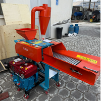 8HP Dizel Motorlu Saman Kırıcı Ot Kesme Makinesi 4000kg/sa Ot Silaj Doğrayıcı Sığır Koyun Domuz Yem İşleme HJ-ZC003