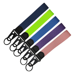 Colorful Nylon Keychain Lanyard Accessories Hand Wristlet Key Chain Holder Lanyards With logo Custom