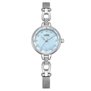 Montre-bracelet de luxe légère montre à quartz haut de gamme en acier inoxydable compacte pour femme avec montre étanche - Product Image 3
