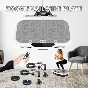 Plateforme <span class=keywords><strong>vibrante</strong></span> Zoomsnail, machine d'exercice, 8000 vibrations/min, plateforme de fitness réglable, capacité de 400 lb, entraînement du corps entier - Product Image 2