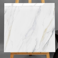 Carrelage en marbre blanc naturel poli pour sols et revêtements muraux de villas de luxe 800x800mm