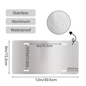 <span class=keywords><strong>2025</strong></span> tùy chỉnh xe số tấm trang trí nhôm 3D logo dập nổi tấm giấy phép cho xe ponsonalized - Product Image 6