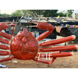 Großes Restaurant im Freien Dekor Harz Handwerk Krabben Statue Elegante Fiberglas Tiers kulptur - Product Image 4