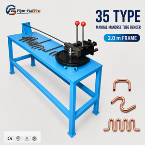 Machine à cintrer les tuyaux manuelle, cintreuse de tubes à commande manuelle pour la fabrication de tuyaux en acier, cuivre et aluminium à paroi mince - Product Image 1