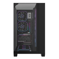 Boîtier d'ordinateur ATX Full Tower transparent noir Ruix O11Vision en alliage d'aluminium compatible avec les PC de jeu de très haute qualité