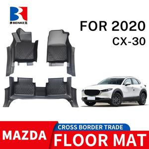 พรมปูพื้นรถยนต์ TPE 5D แบบสั่งทำพิเศษสำหรับ Mazda CX-30 ปี 2020 รุ่น LHD สำหรับทุกสภาพอากาศ ชุดเต็ม 3 ชิ้น ขายส่ง - Product Image 2