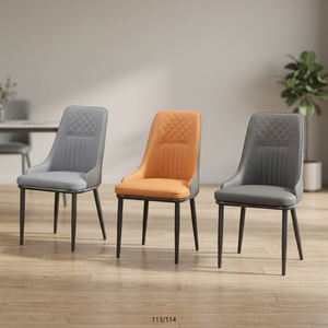 Modern PU Leather Living Room <b>Chair</b> Tufted Back <b>Metal</b> <b>Legs</b> Contemporary Design Home Furniture - Product Image 1
