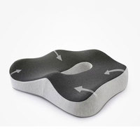 Vente en gros de coussin de chaise orthopédique en mousse à mémoire de forme coussin de siège en lin avec support coccyx pour chaise de bureau utilisation en fauteuil roulant