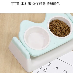 Bols surélevés réglables pour chats et chiens, double distributeur, antidérapant, facile à nettoyer, station d'alimentation pour animaux de compagnie pour la protection de la colonne cervicale - Product Image 3