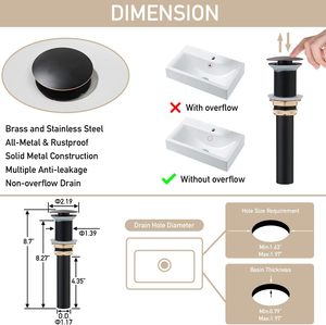 Dẫn phòng tắm bồn rửa vòi dầu cọ xát Đồng thác nước lỗ duy nhất xử lý 2 đường cấp nước 1 lỗ kim loại Pop cống bên vòi - Product Image 4