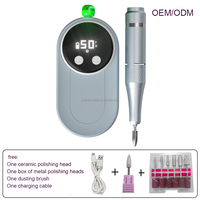 Lime à ongles professionnelle, lime électrique rechargeable haute performance 50000 tr/min pour l'élimination rapide de l'acrylique/du gel et le façonnage
