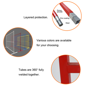 Nhà máy cung cấp giá rẻ 6x10ft sơn tĩnh điện ngoài trời di chuyển sự kiện Canada hàng rào tạm thời cho công trường xây dựng - Product Image 5