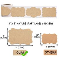 Étiquettes autocollantes Kraft vierges et inscriptibles, autocollants polyvalents pour bouteilles, pots, stockage des aliments, emballage de cadeaux faits à la main, décoration, 200 pièces