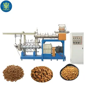 dry pet dog food processing plant machines producer wet process automatic cat kibble pellet making machine