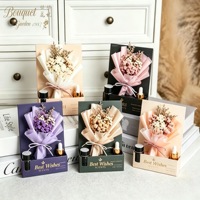 Coffret Cadeau Mariage Personnalisé Diffuseur de Parfum Voiture 100% Naturel Écologique Longue Durée Fleurs Séchées Préservées Fête des Mères