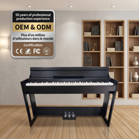 AIERKE P2005 Beginner to Pro 88-Key Digital Piano Flip Cover Light Customized Upright Electric Piano with Fiberboard Shell