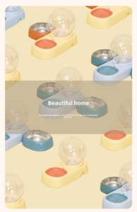 เครื่องให้น้ำและอาหารสัตว์เลี้ยงอัตโนมัติไร้สายรูปวงรีทำจากสแตนเลส - Product Image 6