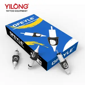 Dövme iğne kartuşu Yilong parfüm dövme iğne kartuşu OEM Logo kutuları EO gaz sterilize kartuş iğne yüksek kalite
