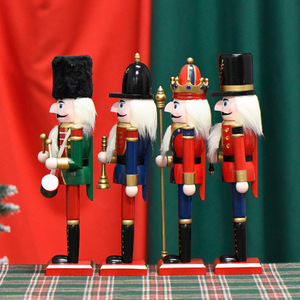 Décorations de Noël d'intérieur de haute qualité, populaires, en bois peint, en forme de boule, artisanat de Noël - Product Image 3