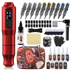 Set Profesional de Máquina de Tatuar Inalámbrica, Kit Completo de Arte Corporal con Pluma Rotatoria, Agujas y Accesorios para Uso Profesional - Product Image 2